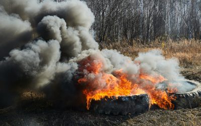 Stopping the spread of rubber and plastic fires
